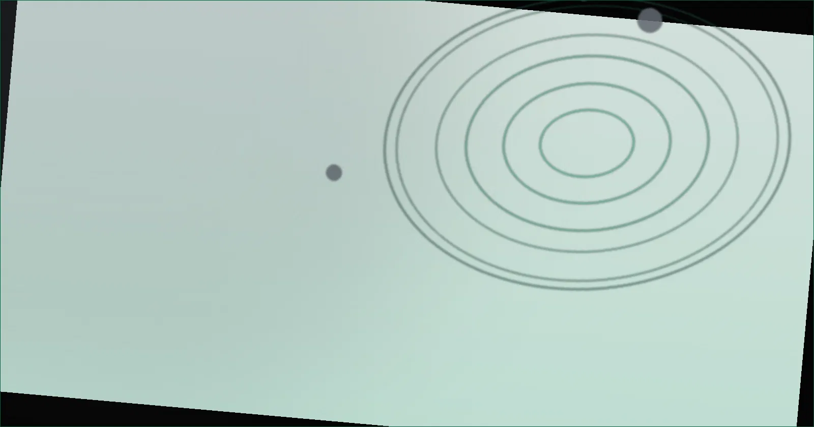 orbit pattern representing a small set of essential gear arranged carefully