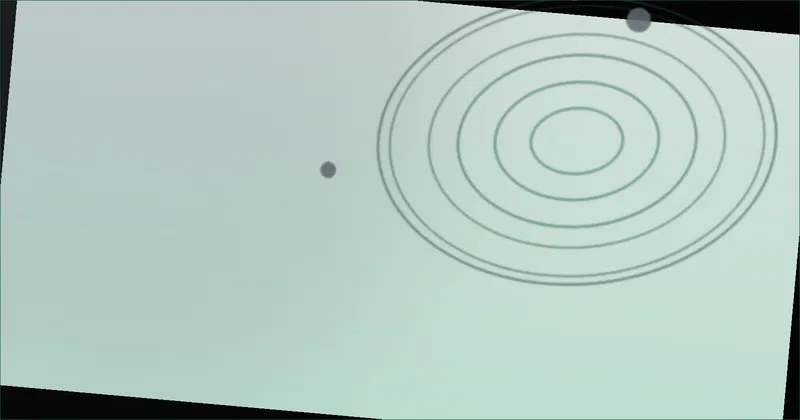 orbit pattern representing a small set of essential gear arranged carefully