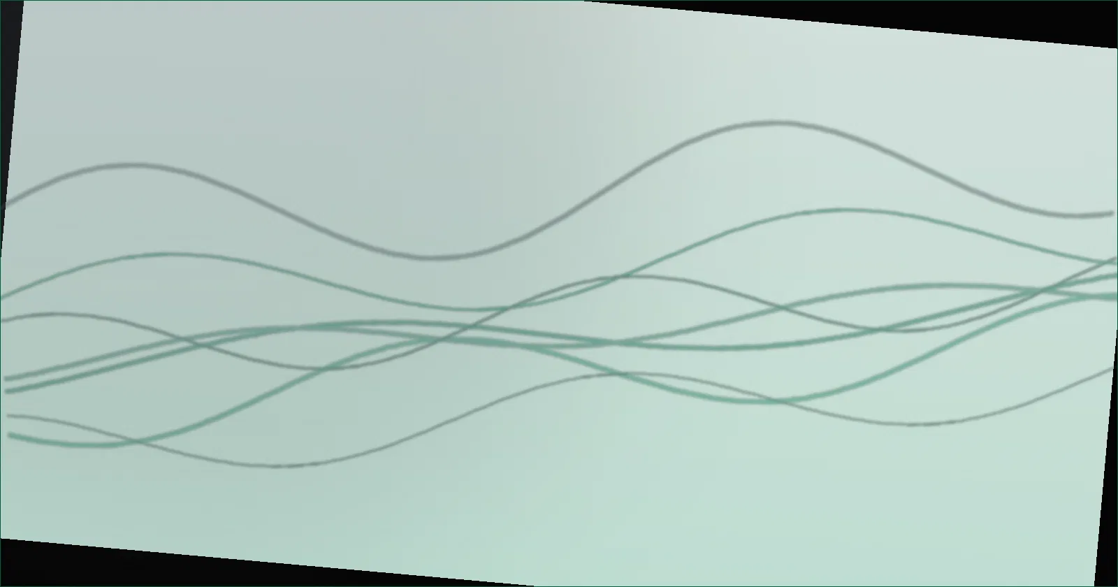 A wide desk mat spanning keyboard and a sweeping mouse path
