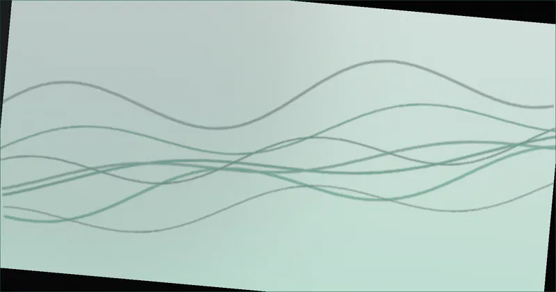 A wide desk mat spanning keyboard and a sweeping mouse path