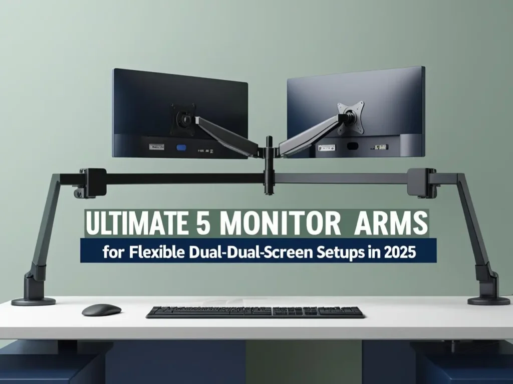monitor arms for flexible dual-screen setups